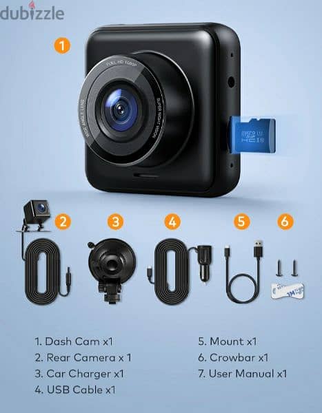 APEMAN C420D Dual Dash Cam Video & Night Vision/3$ delivery 1