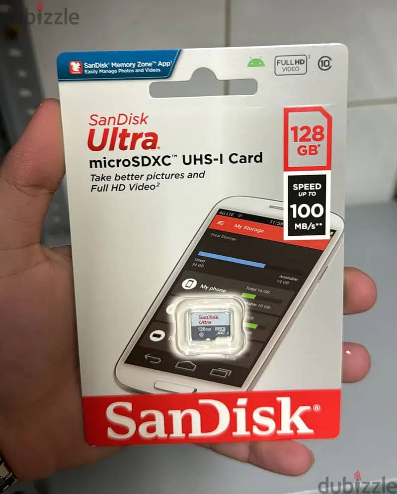 SanDisk Ultra Memory Card 128gb up to 100mb/s 0