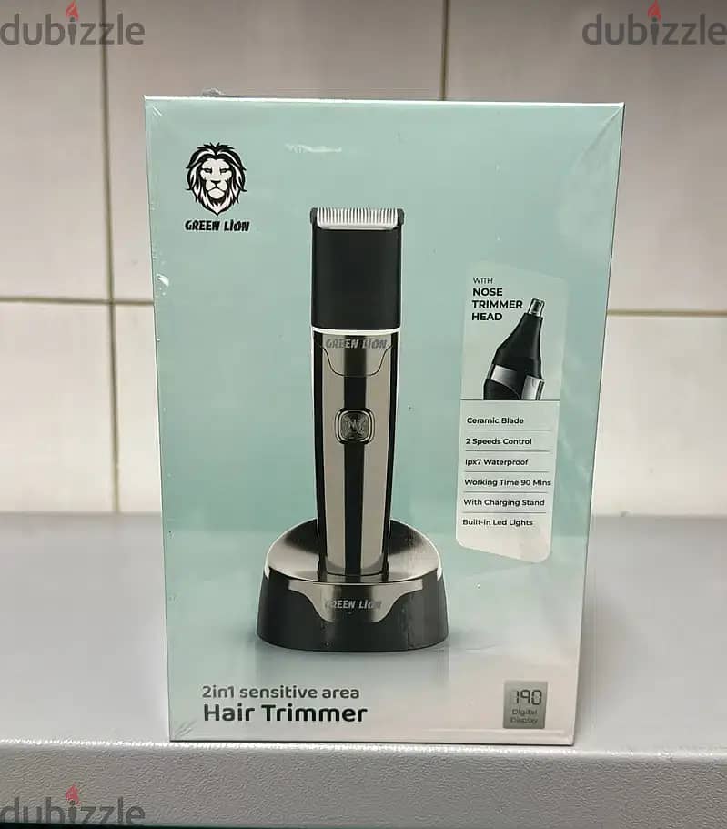 Green lion 2 in 1 sensitive area hair trimmer Exclusive price & new of 1