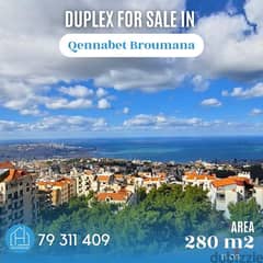 Apartment for sale in Qennabet Broumana شقة دوبلكس للبيع في برمانا