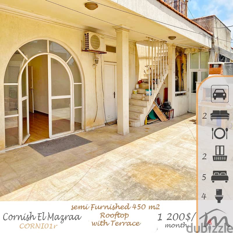 Cornish El Mazraa | Furnished 5 Bedrooms Ap | Terrace | Panoramic View 0