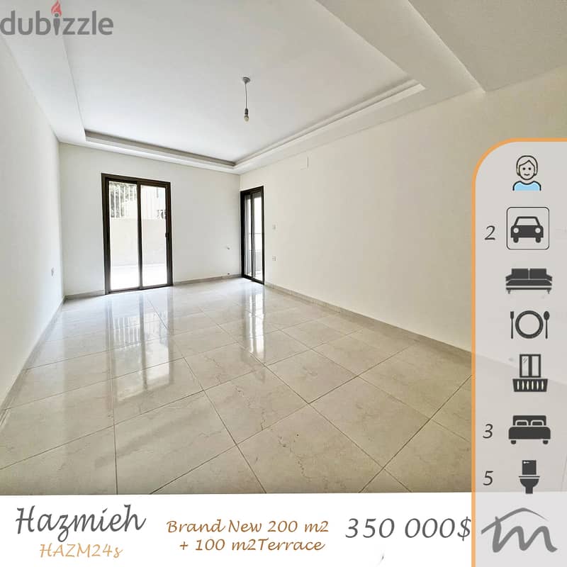 Hazmiyeh | Brand New 200m² + 100m² | High End Decorated Apartment 0
