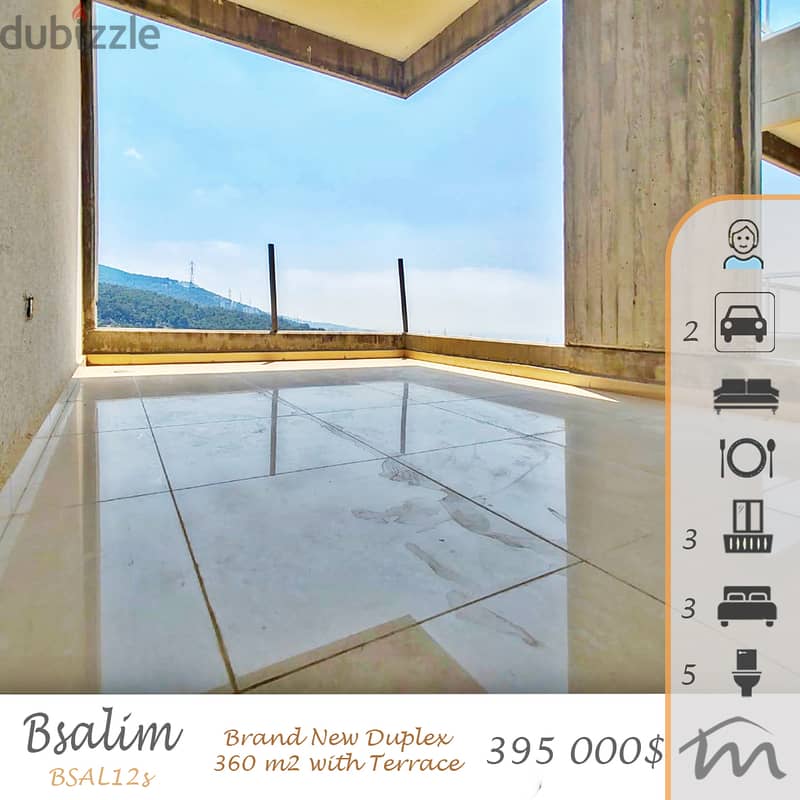 Bsalim | 360m² Duplex | Terrace | Panoramic View | Building Age 7 0