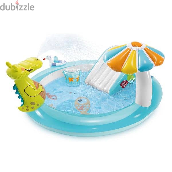 Intex Gator Inflatable Play Center With Slide 203 x 173 x 89 cm 1