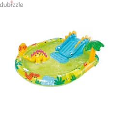 Intex Little Dino Inflatable Play Center With Slide 249 x 191 x 109 cm 0
