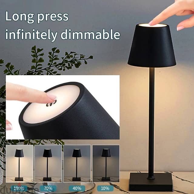 Bedside Table Lamp, Touch Desk Lamp, Dimmable Nightstand Lamp 2