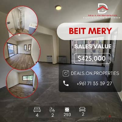 Apartment for Sale in Beit Mery شقة للبيع في بيت مري طابق ١ مساحة ٢٩٣م