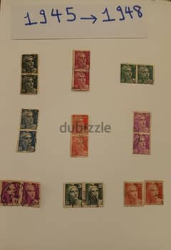 old french stamps 1950 (×18) 0