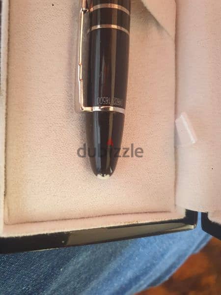 fountain pen mont blanc, with box and papers, big size, 18k gold 3