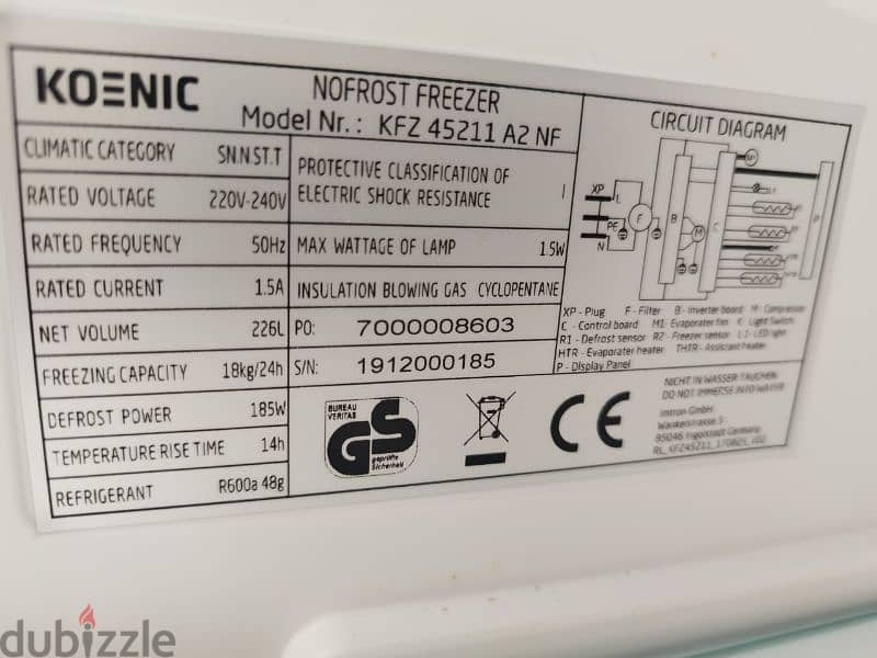Koenic Freezer. Made in Germany 2