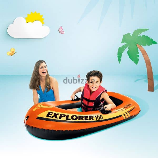 Intex Explorer 100 Inflatable Boat 147 x 84 cm - 1 Person (Boat Only) 2
