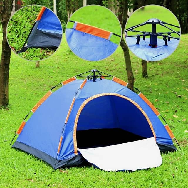 Portable Camping Tent, 120 x 120 cm Waterproof Hiking Tent + Carry Bag 2