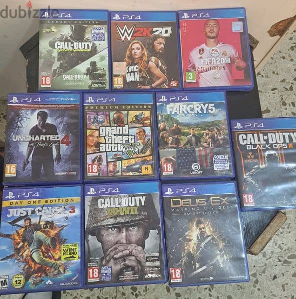 playstation 4 1 controller 10 games with cable 2