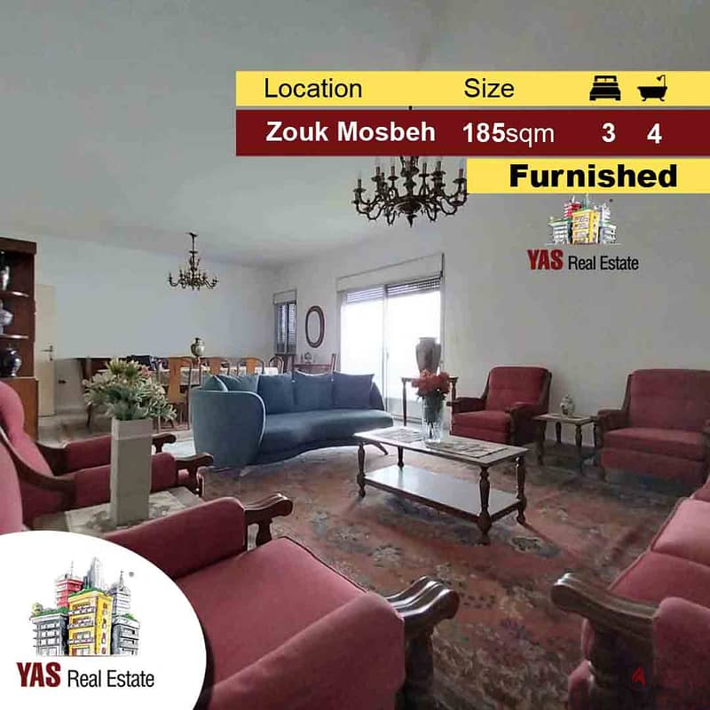 Zouk Mosbeh 185m2 | Furnished/Equipped | Well Maintained | IV | 0