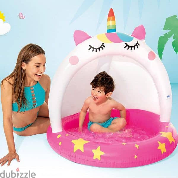 Intex Caticorn Inflatable Kiddie Pool 102 x 102 cm 2