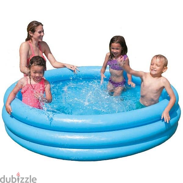 Intex Crystal Blue Inflatable Pool 168 x 38 cm 2