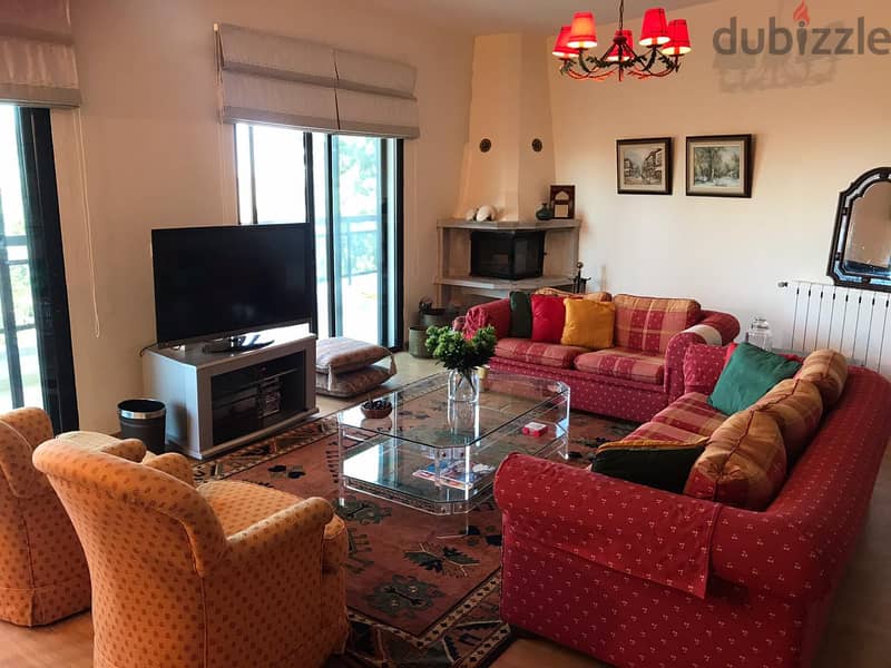 Furnished Duplex With Terrace For Rent In Faraya 0
