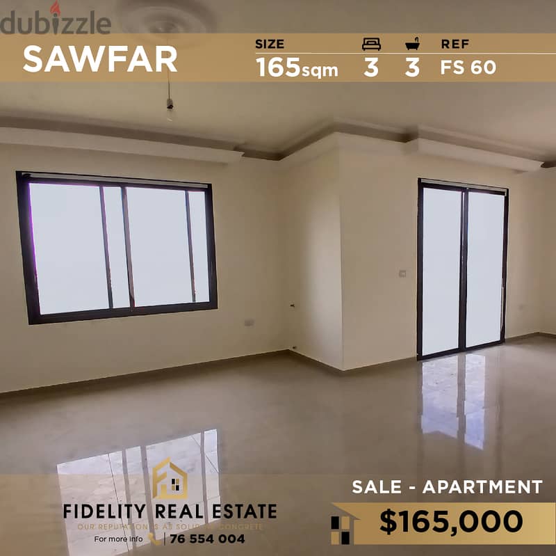 Apartment for sale in Sawfar FS60 0