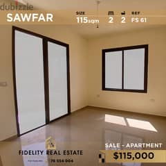 Apartment for sale in Sawfar FS61 شقة للبيع في صوفر