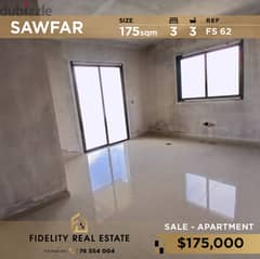 Apartment for sale in Sawfar FS62 شقة للبيع في صوفر