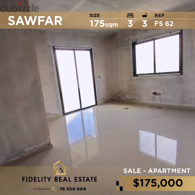 Apartment for sale in Sawfar FS62 شقة للبيع في صوفر 0