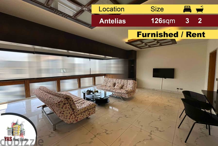 Antelias 126m2 | Super Luxury | Rent | Furnished | Prime Location | Vi 0