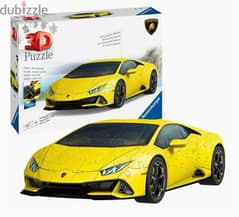 3D Lamborghini Huracán Evo Yellow Puzzle, 108 Pieces, 8+ Years