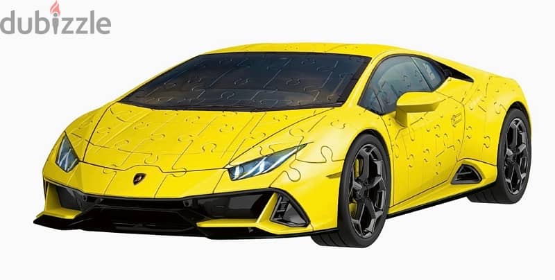 3D Lamborghini Huracán Evo Yellow Puzzle, 108 Pieces, 8+ Years 1