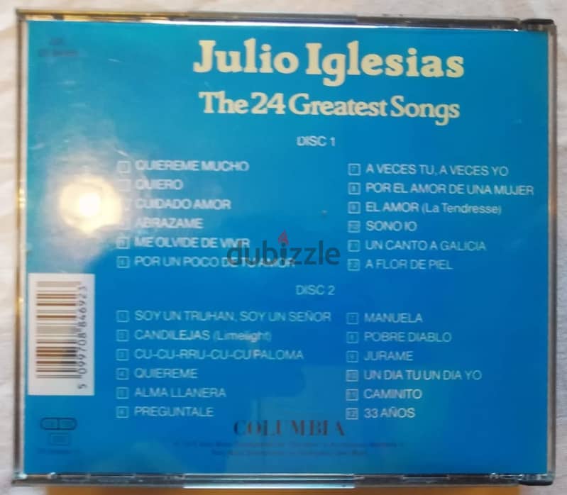 julio iglesias best 24 songs 2 cds box set 1