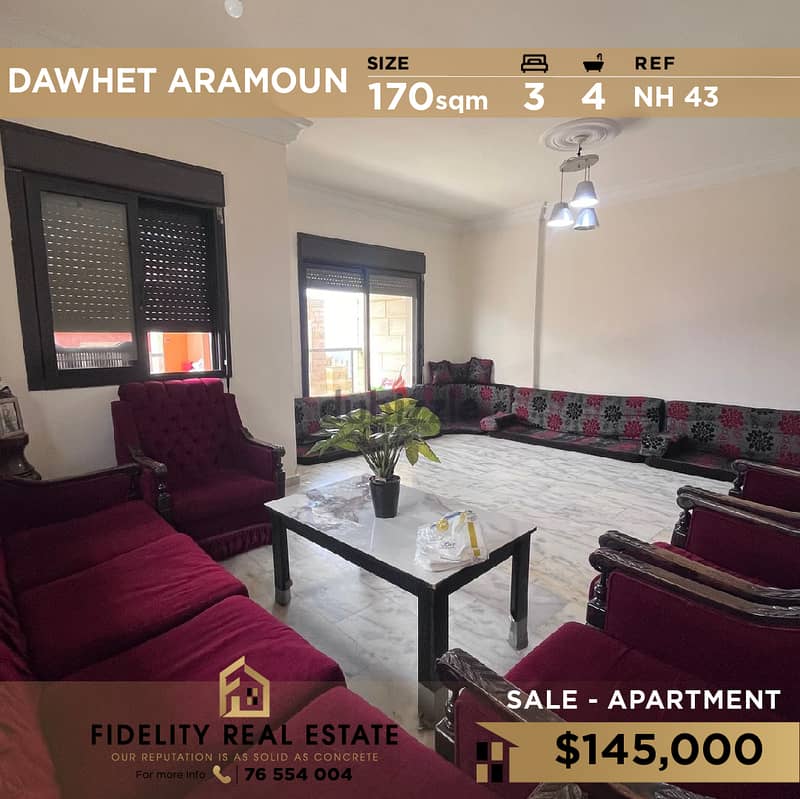 Apartment in Dawhet Aramoun for sale NH43 0