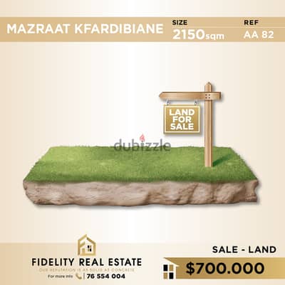 Land for sale in Mazraat Kfardebian AA82 أرض للبيع في مزرعة كفرذبيان