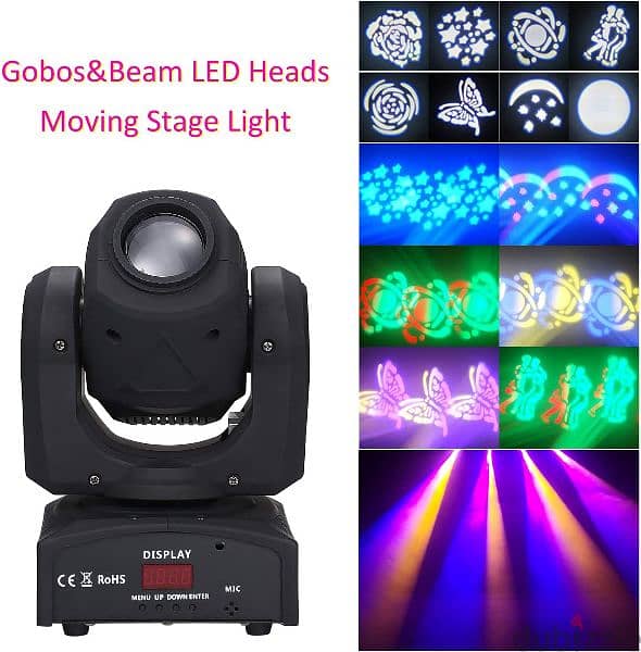 Disco lights 90W LEDs Heads Moving Stage 3