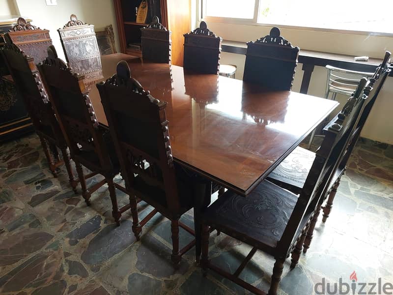 Antique high quality wooden dining table 0