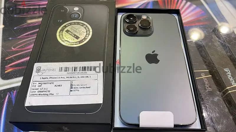 Used open box iPhone 13 Pro 256gb Graphite Battery Health 97% used Lik 1