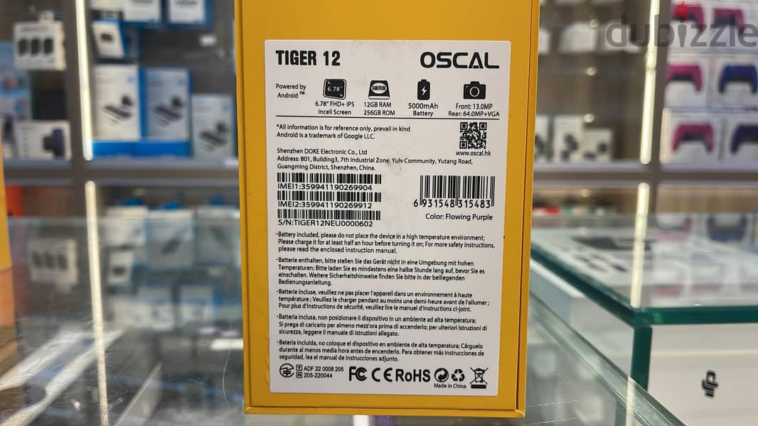 Oscal Tiger 12 blue 12-256gb exclusive & great price 0