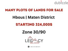 Many Plots Of Lands For Sale In Mazraat Yachouh & Hbous