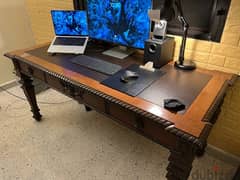 مكتب انتيك خشب جوز antique desk