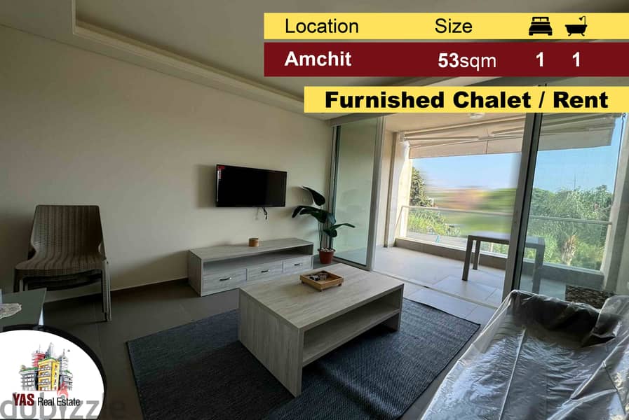Amchit 53m2 | Chalet | Rent | Fully Furnished |  Panoramic View | MY | 0