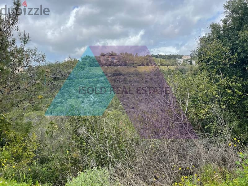 A 1500 m2 land having an open mountain view for sale in Baabda 2