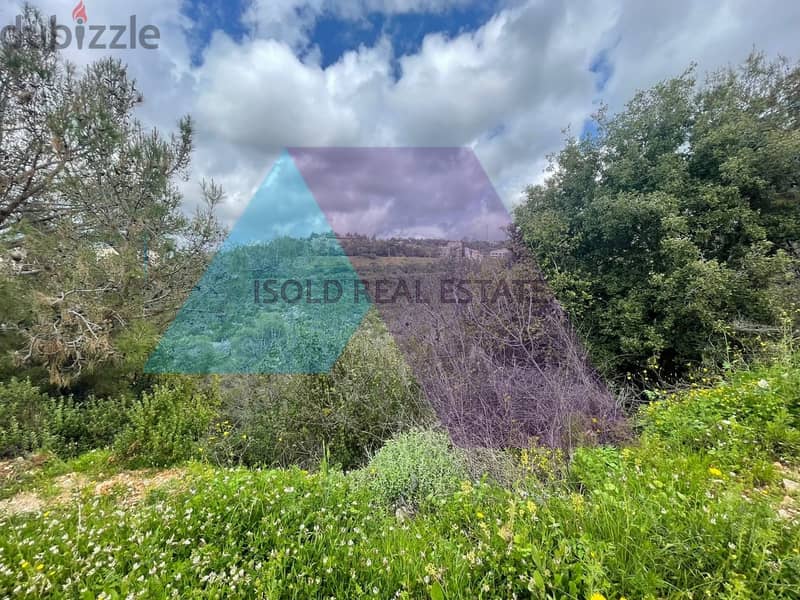 A 1500 m2 land having an open mountain view for sale in Baabda 4