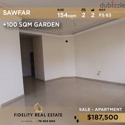 Apartment for sale in Sawfar FS63 شقة للبيع في صوفر