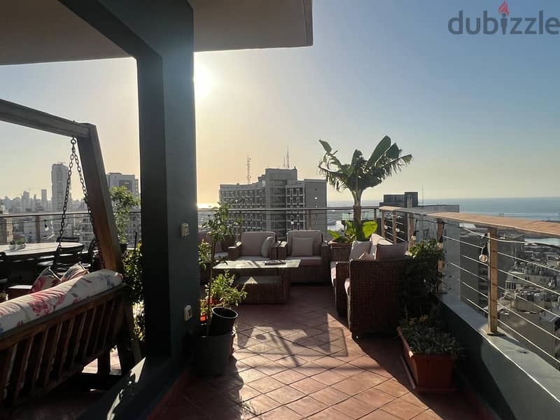 L15548-American Vintage Apartment with Terraces for Sale In Achrafieh 10