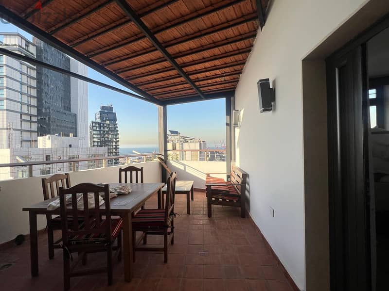 L15548-American Vintage Apartment with Terraces for Sale In Achrafieh 12