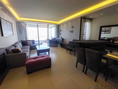 160 SQM Furnished Apartment in Mazraat Yachouh, Metn with Sea View