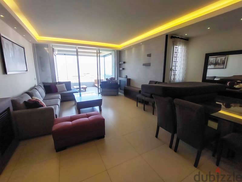 160 SQM Furnished Apartment in Mazraat Yachouh, Metn with Sea View 0