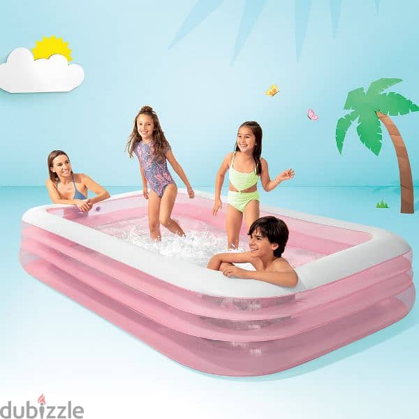 Intex Pink Swim Center Inflatable Family Pool 305 x 183 x 56 cm 2