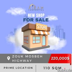 Zouk Mosbeh Shop | 110 sqm | 220,000$ 0