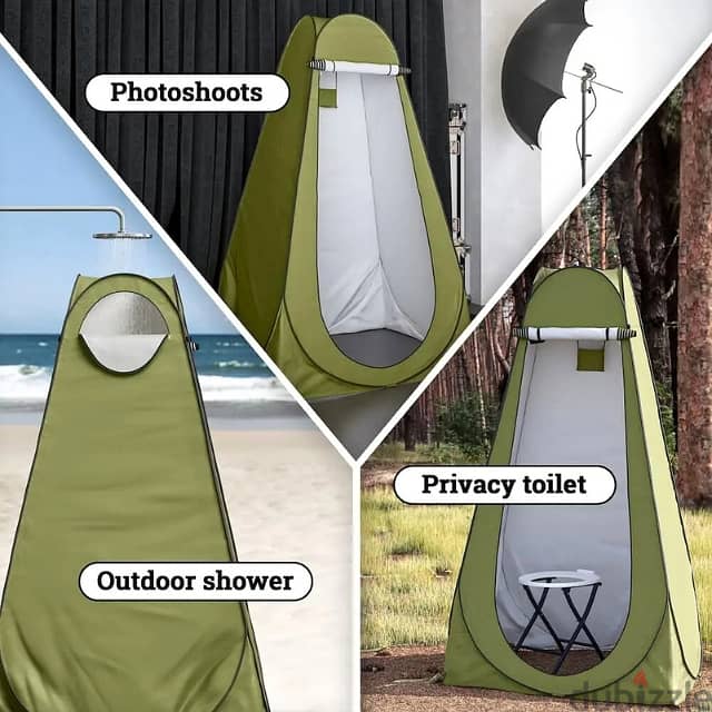 Pop-Up Shower Tent, Privacy Changing Room for Beach, Camping Toilet 6