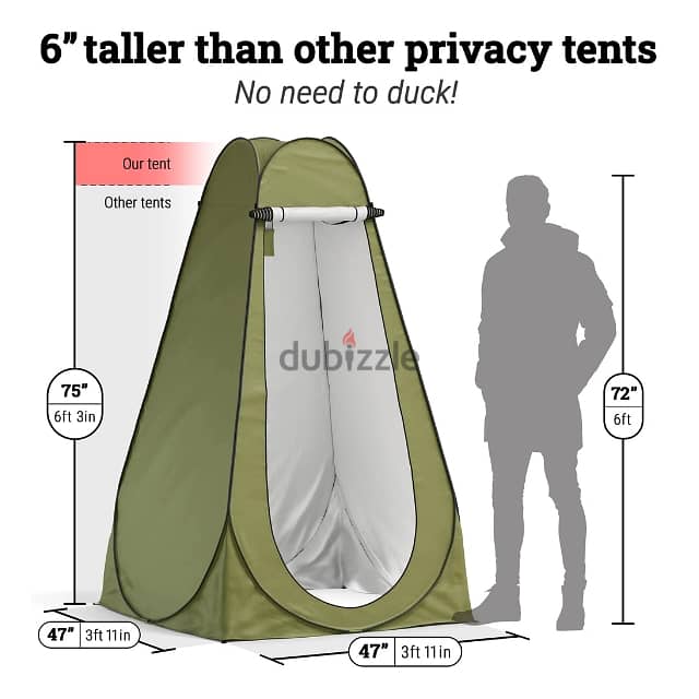 Pop-Up Shower Tent, Privacy Changing Room for Beach, Camping Toilet 8