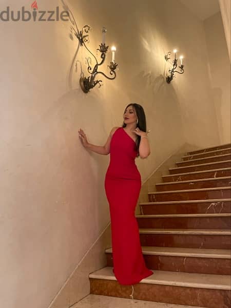 Calvin Klein red dress 2